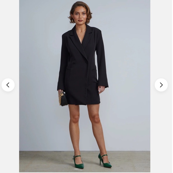 Jay Godfrey NWT ACE MINI TUXEDO BLAZER/DRESS BLACK - Picture 3 of 13